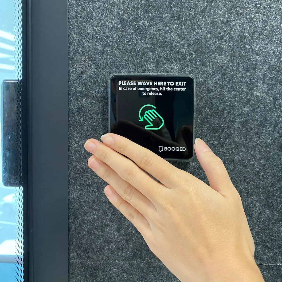 Touchless release button