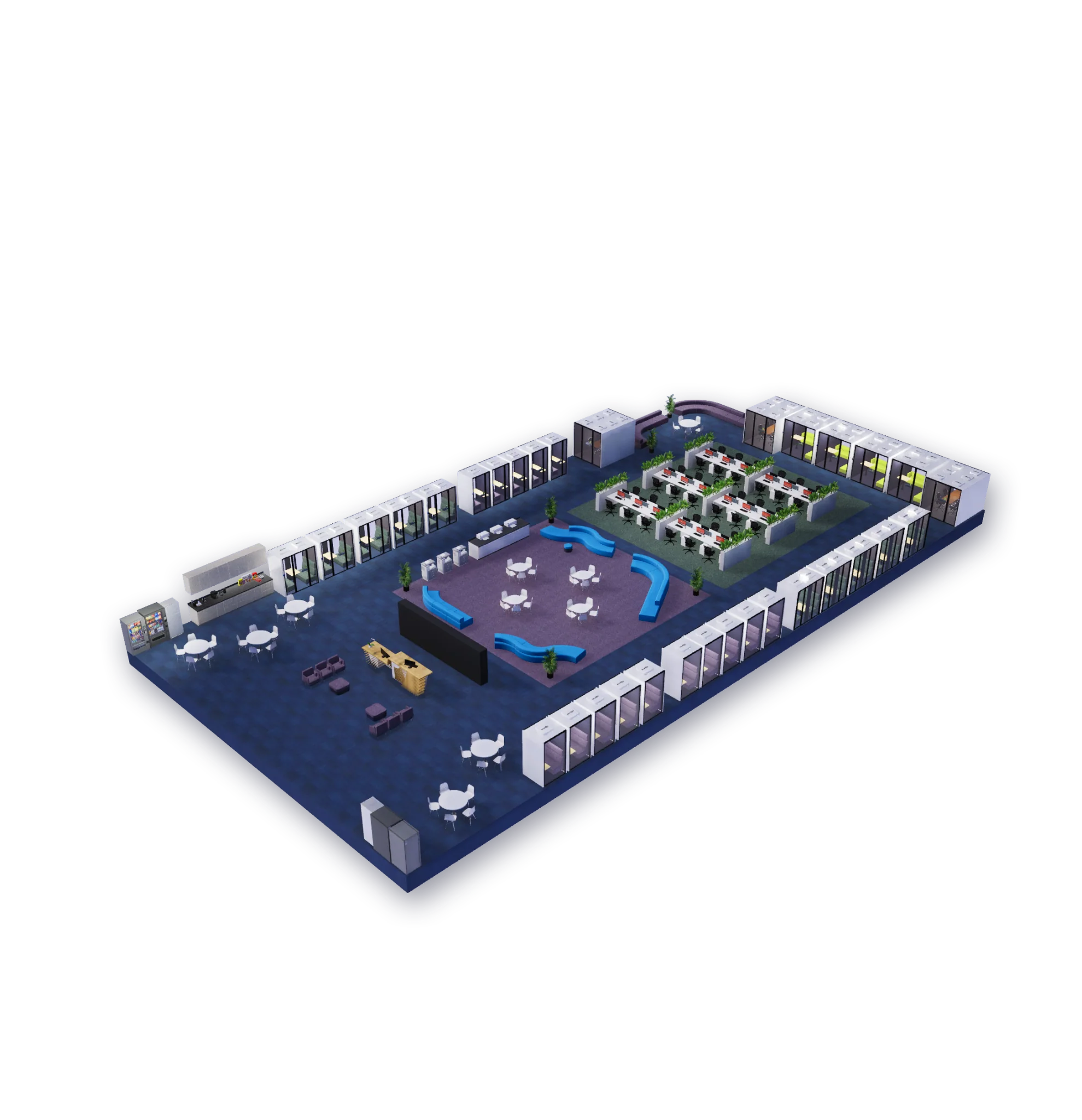10,000 square foot Workplace2GO standard layout