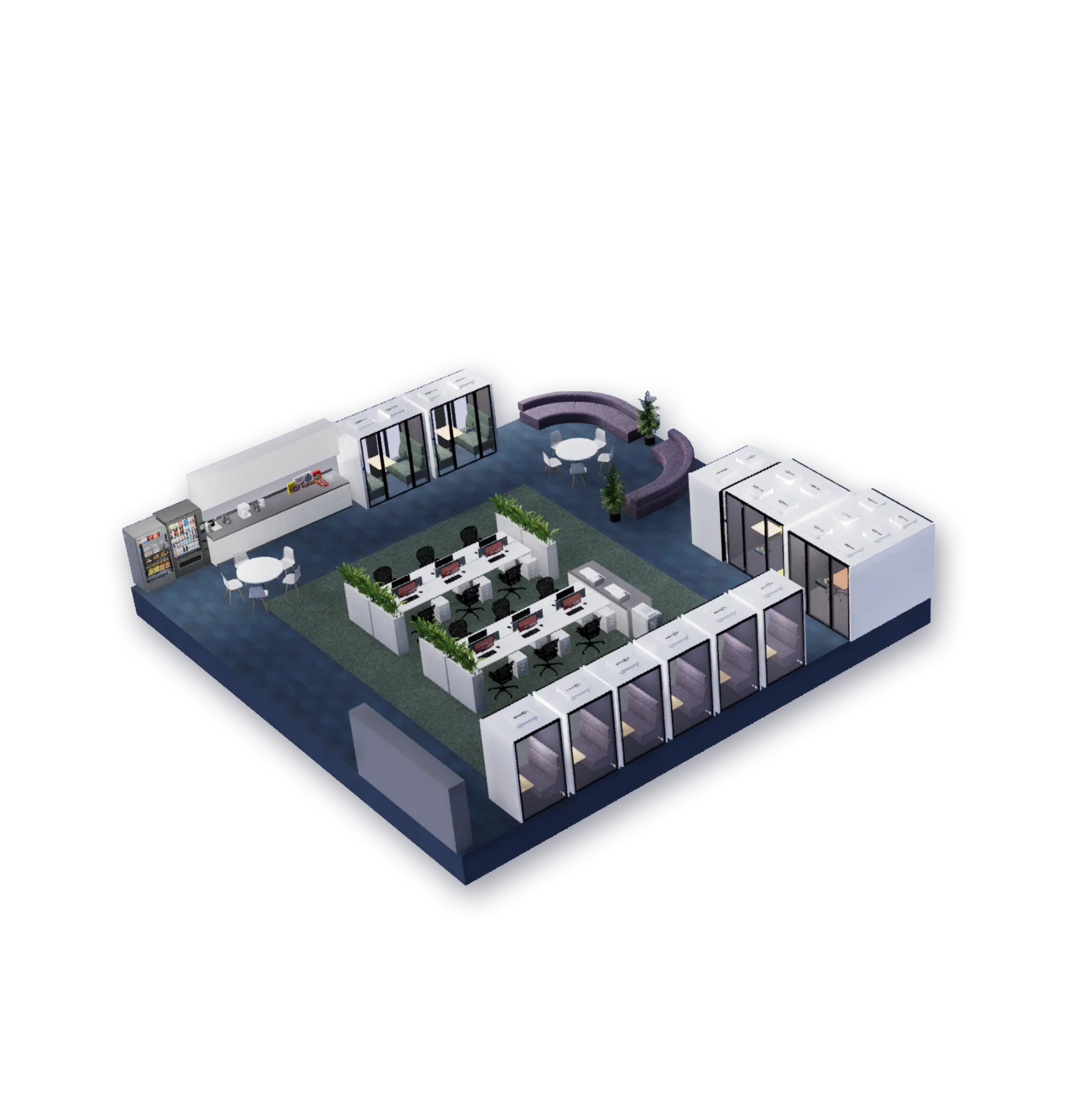 3,000 square foot Workplace2GO standard layout