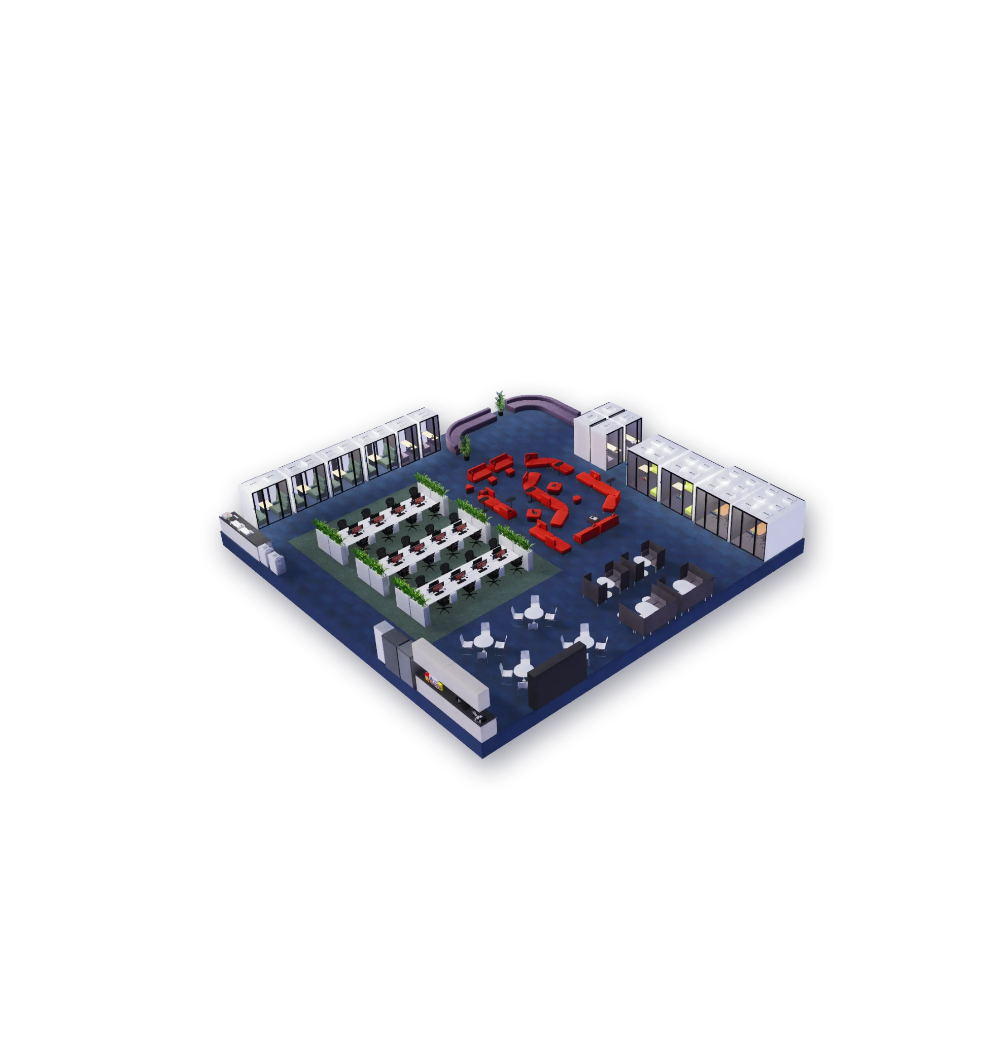 5,000 square foot Workplace2GO standard layout
