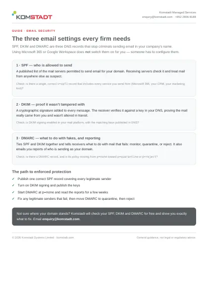 Email security guide cover