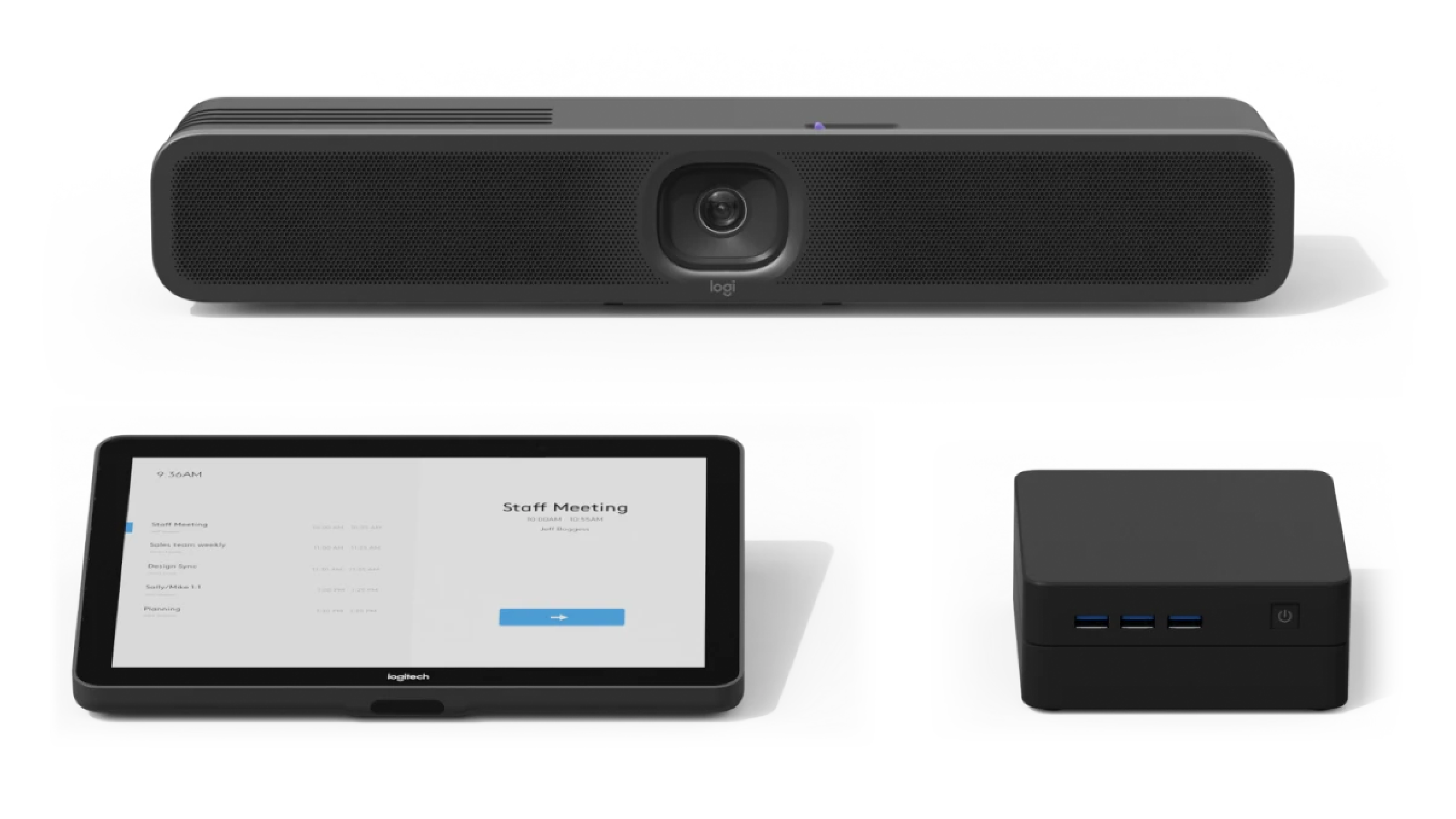 Komstadt Systems New Technologies Work Tech Logitech MeetUp2 video bar conferencing system AV solution workplace technologies